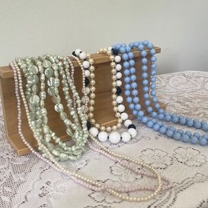 Coastal Grandma Vintage Beaded Necklace Set